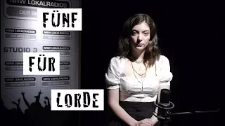 Fünf für Lorde - das Interview ohne Fragen