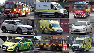 HEAVY RESCUE TRUCKS + Police Cars, Fire Trucks and Ambulances in Dublin 🇮🇪