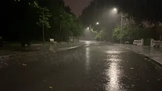 Durma instantaneamente com forte tempestade & Poderosos sons de chuva cobrindo o Rainforest Park