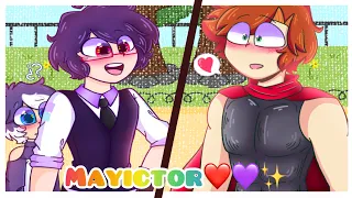 Pa'! mi maestro!... MeMe(?) MAYICTOR 7u7 ❤️💜✨ + Panfilo & Florin💚🖤✨