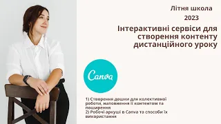 Літня школа. День №2. Canva - колективна робота та створення інтерактивних аркушів