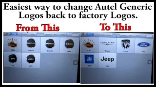 Easy way to change Autel Logo's back to factory Logo's.