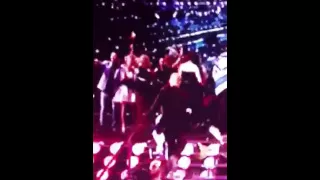 Man falls on stage euro vision