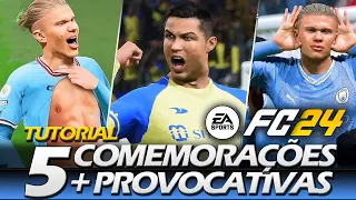 EA FC24 - TUTORIAL 5 NOVAS COMEMORAÇÕES MAIS PROVOCATIVAS(AS MELHORES COMEMORAÇÕES ) PS5 e XBOX