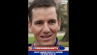 Eli Manning gets roasted by his own Dad Archie Manning for being slow lol