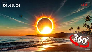 Solar Eclipse  in Real Life 2024 | 4K VR Video