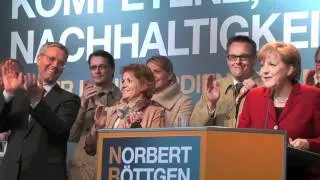 Wahlkampfauftakt der NRW-CDU 2012 mit Norbert Röttgen und Angela Merkel
