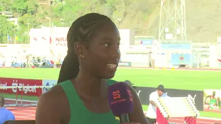 CARIFTA Games 2024 Grenada | Girls 100 Meter Hurdles Gold Medalists