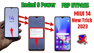 Redmi 9 Power Frp Bypass Miui14 | All Redmi Miui14 Gmail Account Bypass (November 2023)