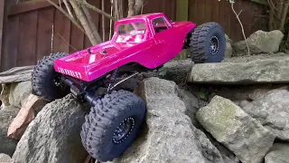 Injora Trx-4 Lcg Rock Cralwer belly dragger hobbywing fusion. more testing under drive over drive