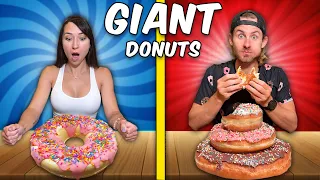 We Lived On GIANT Donuts For 24 Hours!