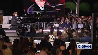 Bidens watch Elton John perform Tiny Dancer at White House