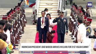 Indonesian President Joko Widodo arrives in Clark for 31st ASEAN Summit