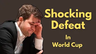 Carlsen loses to 18-year-old Keymer | Fide World Cup | Magnus carlsen vs Vincent Keymer