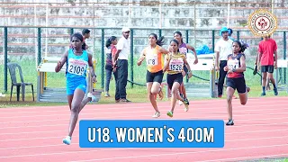 400m Run Women's U18 - Kerala  Junior Athletics Championships 2023