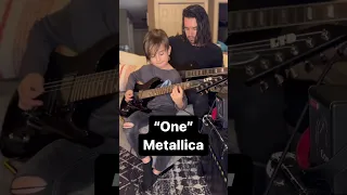 WOW! Father and Son play Metallica “One” #metallica #metal #heavymetal #guitar #waitforit #fyp