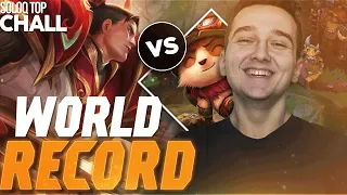 RECORD : LE PLUS GROS FORCEUR DU MONDE - SoloQ Challenger Top - Garen vs Teemo - Patch 13.10