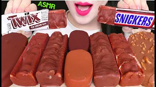 ASMR CHOCOLATE ICE CREAM BAR *SNICKERS, TWIX, TICO, MAGNUM 초콜릿 아이스크림, 트윅스 스니커즈, 매그넘 먹방 EATING SOUNDS