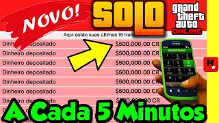 COMO FICAR RICO EM 1 DIA NO GTA 5 ONLINE✅DINHEIRO SOLO $500.000 A CADA 5 MINUTOS ✅ MISSÃO MILIONÁRIA