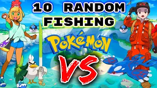 We Fish 10 Random POKEMON In The ISLE OF ARMOR... Then We FIGHT!! - Pokemon Sword and shield