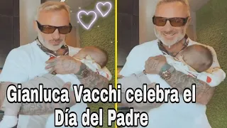 Gianluca Vacchi celebra su Primer Día del Padre con su hija Blu Jerusalema y Sharon Fonseca.