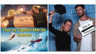 What if episode 7 Party Thor vs Captain Marvel fight memes