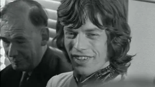 Mick Jagger press conference on his release from prison in 1967