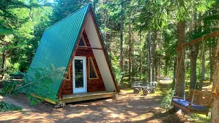 One week A-frame cabin build walk through