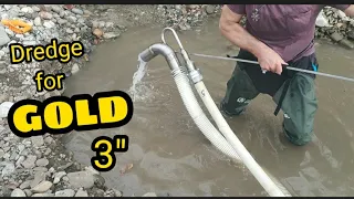 DIY Dredge for gold - with 3 inch injector. TEST for dredge, injector , and fine flush