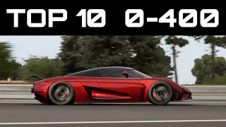 TOP 10 FASTEST 0-400 CARS | Forza Motorsport 7 | Crazy Accelerations!