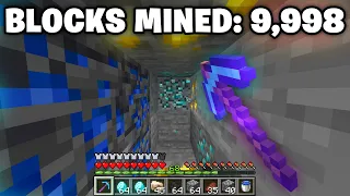 I Mined 10,000 Blocks in a Straight Line and Found THIS in Minecraft...