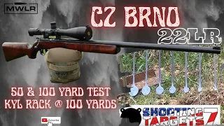 CZ Brno 22LR 50 and 100 Yard Test Plus KYL Rack