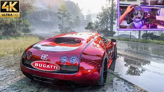 1350-HP Bugatti Veyron | Forza Horizon 5 | Logitech G29 4K Gameplay