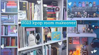 2023 ✰kpop✰ room makeover! | organizing album shelves, manga, figures, wall art, and more!