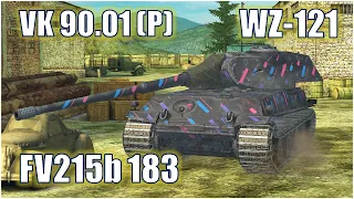 VK 90.01 (P), FV215b 183 & WZ-121 ● World of Tanks Blitz