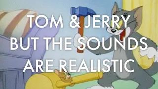 Tom & Jerry but the sounds are realistic