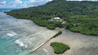 Drone (Aerial) video of the  island of Fefen within Chuuk lagoon, Chuuk State