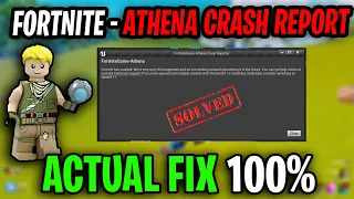 Athena Crash Reporter Fortnite Chapter 5  **ACTUAL FIX**✅!