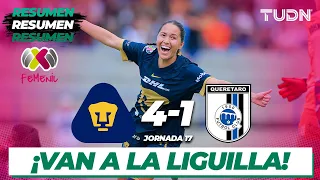 Resumen y goles | Pumas 4-1 Querétaro | Liga Mx Femenil - CL2024 J17 | TUDN