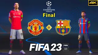 FIFA 23 - MANCHESTER UNITED vs. FC BARCELONA - Ft. Ibrahimović, Messi - UCL Final - PS5™ [4K]