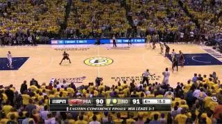 Miami Heat - Indiana Pacers 90-93: final minutes | game 5 | eastern finals 2014