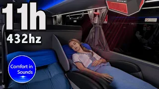 Шум обогревателя внутри роскошного туристического автобуса для глубокого сна — расширенная версия