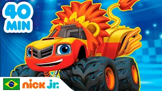 Blaze e os Monster Machines | 40 minutos dos melhores resgates de animais do Blaze ! | Nick Jr.