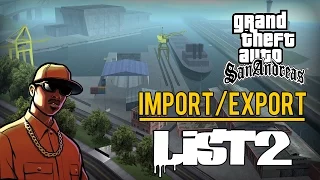 GTA San Andreas: Import/Export Vehicle Locations (List 2)