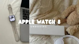Apple Watch series 8 Starlight!⌚️🤍 | UNBOXING + ACCESSORIES✨