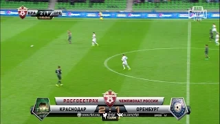 Sergey Breev's goal. FC Krasnodar vs FC Orenburg | RPL 2016/17