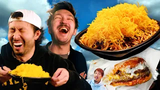 Ryan & Shane Try Skyline Chili For The First Time • Food Files Ohio