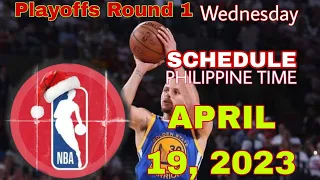 NBA GAMES SCHEDULE/ NBA SCHEDULE TOMORROW PLAYOFFS GAME 2/ APRIL 19, 2023