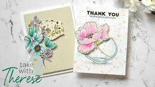 Card Making Ideas with Altenew Stone Mosaic Stamp Set - Take 2 with Therese