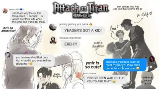 eren adopts ymir fritz and introduces her to the group chat + a sudden confession | ereri [aot]